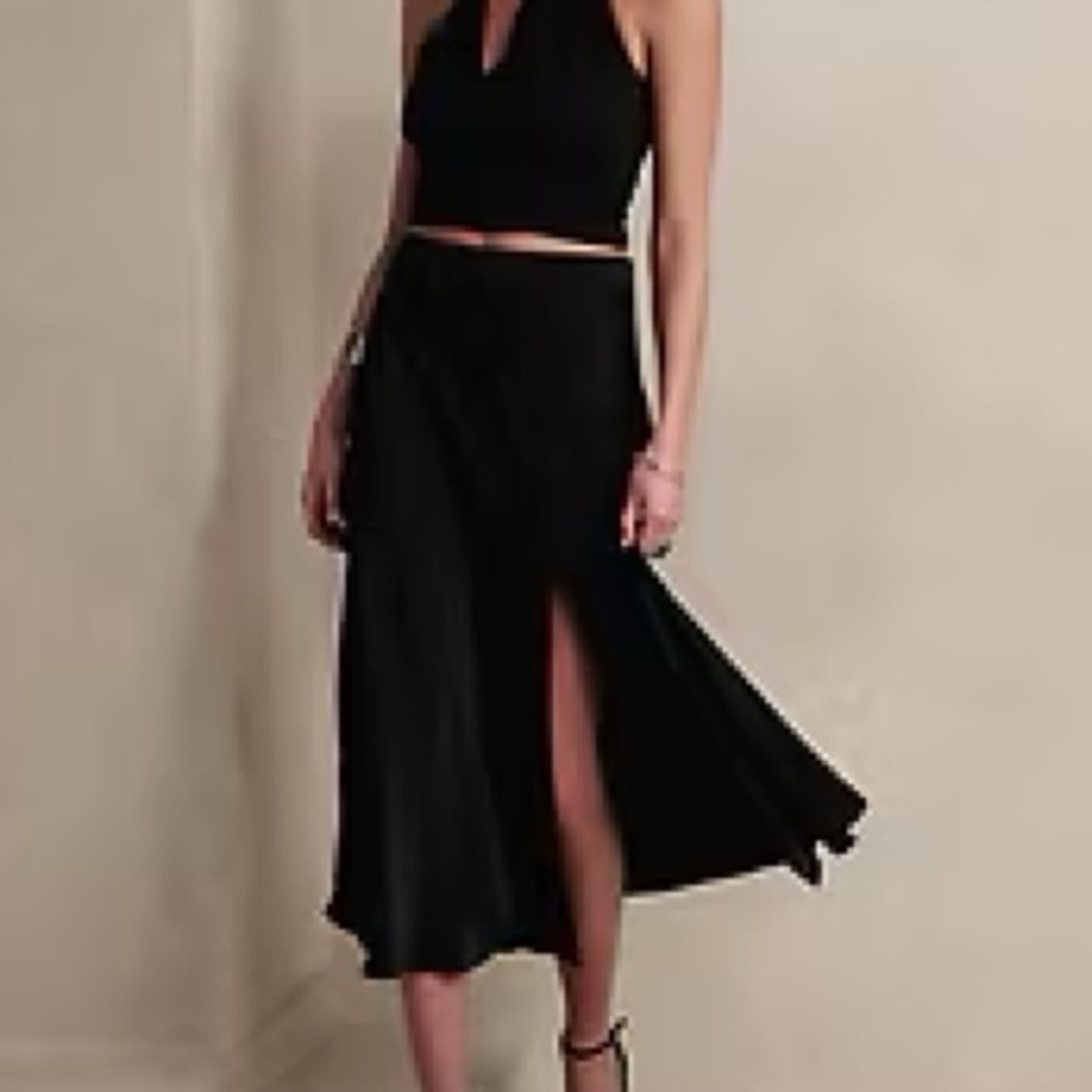 Black slip skirt